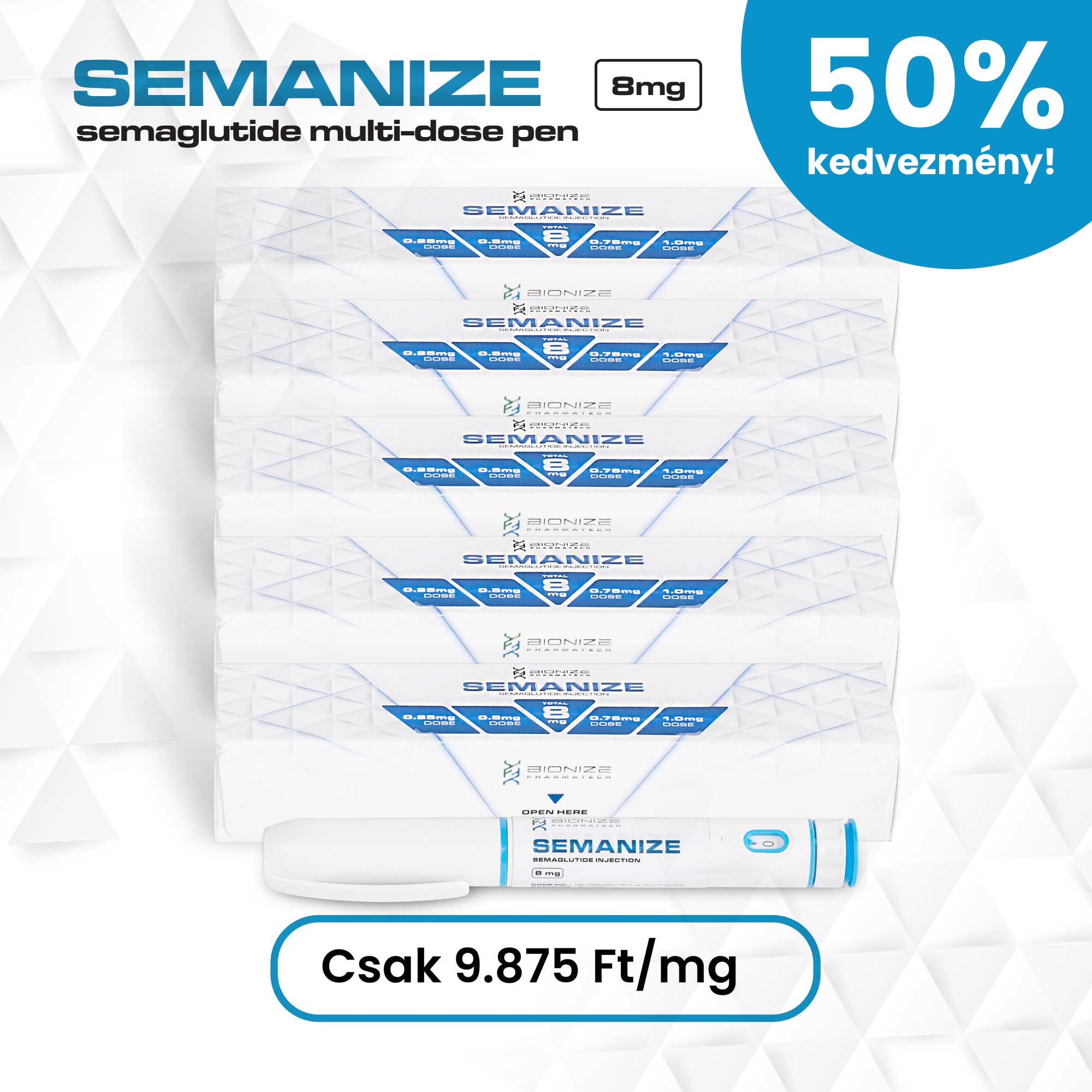 5 Doboz Semaglutide 8mg